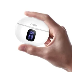 Headset Tech-Protect Ultraboost TWS Pro G2 - fehér bluetooth headset, töltő tokkal ﻿-3