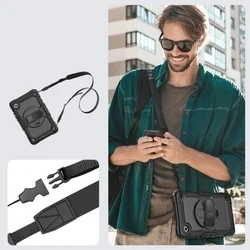 Tablettok Samsung Galaxy Tab A9 8.7 X110 / X115 - SOLID360 ütésálló, kitámasztható, fekete tablet tok-5