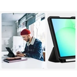 Tablettok Samsung Galaxy Tab A11 8.7 X133 / X135 - fekete smart case tablet tok, ceruza tartóval-5