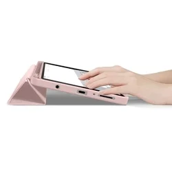 Tablettok  Samsung Galaxy Tab A11+ Plus (SM-X230, SM-X236) - pink smart case tablet tok, ceruza tartóval-6