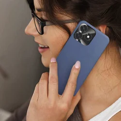 Telefontok Honor X5c Plus - kék szilikon hátlap tok-3