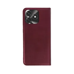 Telefontok Honor X5c Plus - Smart Magnetic burgundy szilikon keretes mágneses könyvtok-3