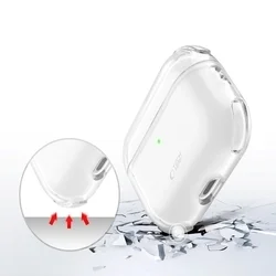 AirPods Pro 3 tartó - Tech- Protect Bounce - átlátszó AirPods Pro 3 tok, karabiner gyűrűvel-2