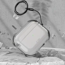 AirPods Pro 3 tartó - Tech- Protect Bounce - füstszínű AirPods Pro 3 tok, karabiner gyűrűvel-8