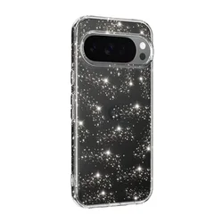 Telefontok Google Pixel 10 - Glitter - átlátszó csillámos hátlap tok-2