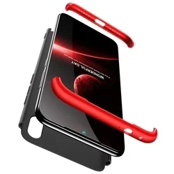 Telefontok Xiaomi Redmi 7 - hátlap GKK Protection 3in1 - piros-fekete-1