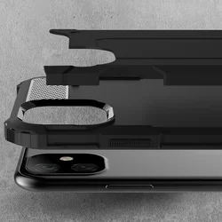 Telefontok iPhone 11 - Defender II fekete ütésálló hátlap tok-2