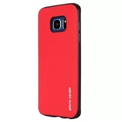 Telefontok Samsung Galaxy S7 - Pierre Cardin Bőr + Szilikon Tok -Piros (8719273131367)-1