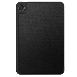 Tablettok Samsung Galaxy Tab A11 8.7 X133 / X135 - obszidián fekete vászon anyagú smart case tablet tok, ceruza tartóval-4