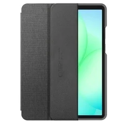 Tablettok Samsung Galaxy Tab A9 8.7 X110 / X115 - szürke vászon anyagú smart case tablet tok, ceruza tartóval-1