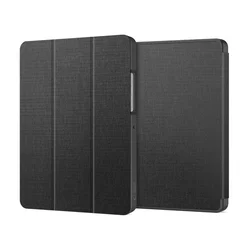 Tablettok Samsung Galaxy Tab A9 8.7 X110 / X115 - szürke vászon anyagú smart case tablet tok, ceruza tartóval-5