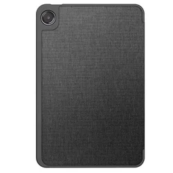 Tablettok Samsung Galaxy Tab A9 8.7 X110 / X115 - szürke vászon anyagú smart case tablet tok, ceruza tartóval-10