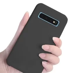 Telefontok Samsung Galaxy S10 - fekete szilikon tok-2