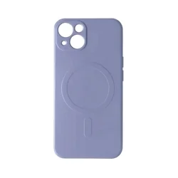 Telefontok iPhone 14 Plus - MagSafe kompatibilis lila szilikon hátlap tok-1