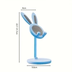 Univerzális asztali telefontartó állvány, nyuszi formás, kék﻿-1