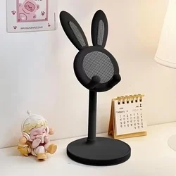 Univerzális asztali telefontartó állvány, nyuszi formás, fekete-4