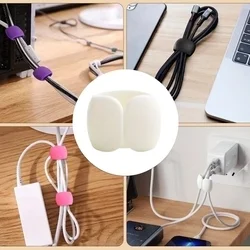 Univerzális 5db-os kábelrendező klipsz, fehér-6