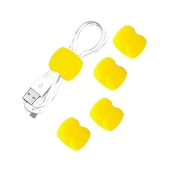 Univerzális 5db-os kábelrendező klipsz, citromsárga-4