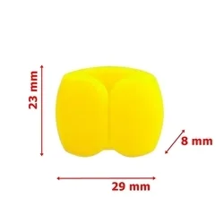 Univerzális 5db-os kábelrendező klipsz, citromsárga-2