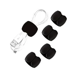 Univerzális 5db-os kábelrendező klipsz, fekete-4