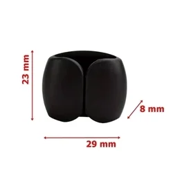 Univerzális 5db-os kábelrendező klipsz, fekete-2