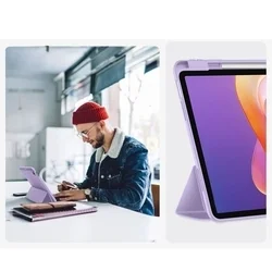 Tablettok Xiaomi Redmi Pad 2 (11 coll) - lila smart case, ceruza tartóval-8