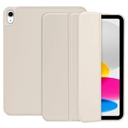 Tablettok iPad 2025 11 coll (iPad 11) - homokszínű smart case, ceruza tartóval-1