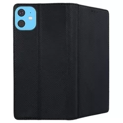 Telefontok iPhone 11 Pro Max - fekete mágneses szilikon keretes könyvtok-3