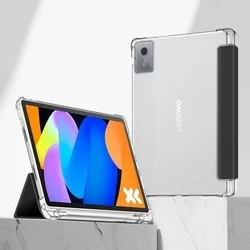 Tablettok Lenovo Idea Tab 11 coll (TB-336) - fekete smart case tablet tok, áttetsző hátlappal, ceruza tartóval-7