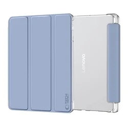 Tablettok Lenovo Idea Tab 11 coll (TB-336) - kék smart case tablet tok, áttetsző hátlappal, ceruza tartóval-1