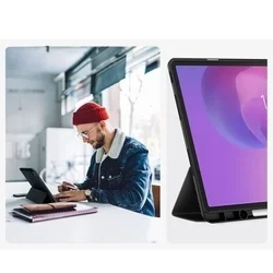 Tablettok Lenovo Idea Tab Plus 12,1 (TB-361) - fekete smart case tablet tok, ceruza tartóval-8