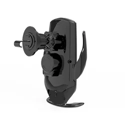 Telefontartó Maxlife MXCH-08 - Univerzális, fekete szellőzőrácsra rögzíthető automata telefontartó, vezeték nélküli töltéssel-1