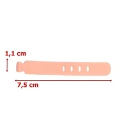 Kábelrendező - 3db barackvirág, szilikon kábelrendező szalag-1