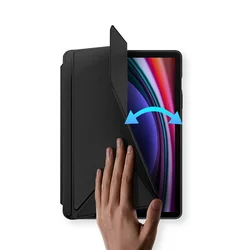 Tablettok Samsung Galaxy Tab S9 11 coll (SM-X710, SM-X716) - DUX DUCIS Magi fekete ütésálló tok, ceruzatartóval-7