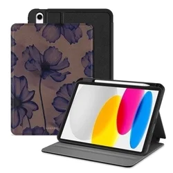 Tablettok iPad 10.9 (iPad 10) - LAMANO VELVET NIGHT mintás smart case, ceruza tartóval-2