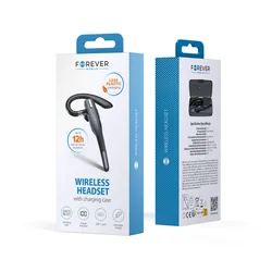 Forever BH-100 - fekete bluetooth headset, töltő tokkal-11