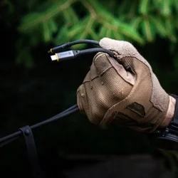 Tactical Fast Rope Aramid 2.0 - USB / Type-C (USB-C) fekete szövet kábel, 30cm-1