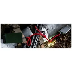 Tactical Fat Man 2.0 - USB / Type-C (USB-C) piros szövet kábel, 1m-1