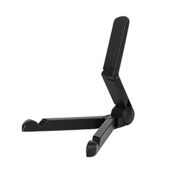 Univerzális asztali telefon- és tablettartó állítható állvány, fekete-2