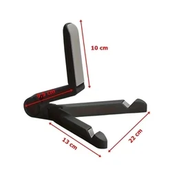 Univerzális asztali telefon- és tablettartó állítható állvány, fekete-3