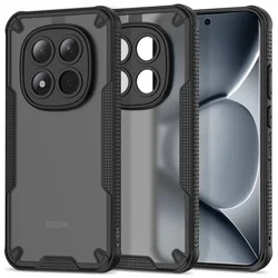 Telefontok Xiaomi Poco M8 Pro - Tech-Protect RUGGED SHIELD műanyag hátlap tok, fekete szilikon kerettel-1