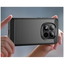Telefontok Xiaomi Redmi Note 15 Pro 5G - Carbon Fiber fekete szilikon hátlap tok-3