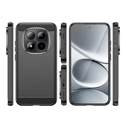 Telefontok Xiaomi Redmi Note 15 Pro 5G - Carbon Fiber fekete szilikon hátlap tok-1