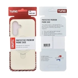 Telefontok Samsung Galaxy A36 5G -TUNIQ - MagSafe kompatibilis csontfehér hátlap tok, kitámasztható gyűrűvel-2