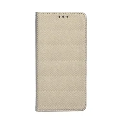 Telefontok Motorola Edge 60 Neo 5G - arany mágneses szilikon keretes könyvtok-1