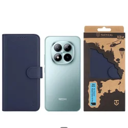 Telefontok Xiaomi Redmi Note 15 Pro 5G - Tactical Field kék szilikon keretes könyvtok mágneses ráhajtófüllel-2