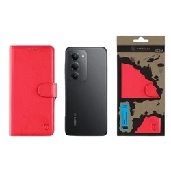 Telefontok Xiaomi Redmi 15 4G/LTE - Tactical Field piros szilikon keretes könyvtok mágneses ráhajtófüllel-2