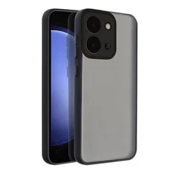 Telefontok Xiaomi Poco C85 - Variete - áttetsző hátlap tok, fekete kerettel-1