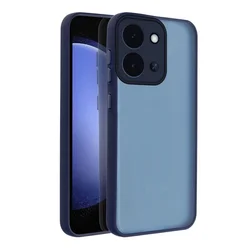 Telefontok Xiaomi Poco C85 - Variete - áttetsző hátlap tok, kék kerettel-1