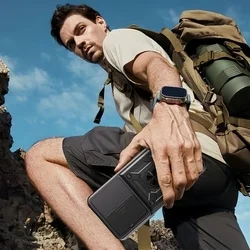 Telefontok Xiaomi Poco C85 - Camshield - fekete szilikon tok, kitámasztó ujjgyűrűvel, csúsztatható kameravédővel-4